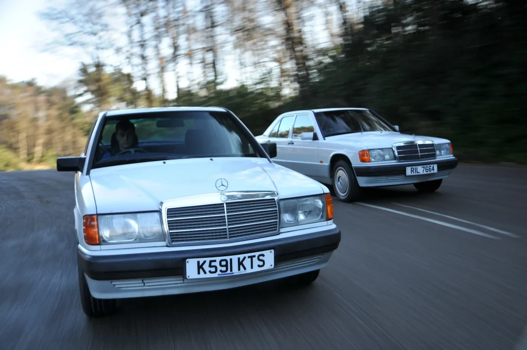 white-mercedes-190E